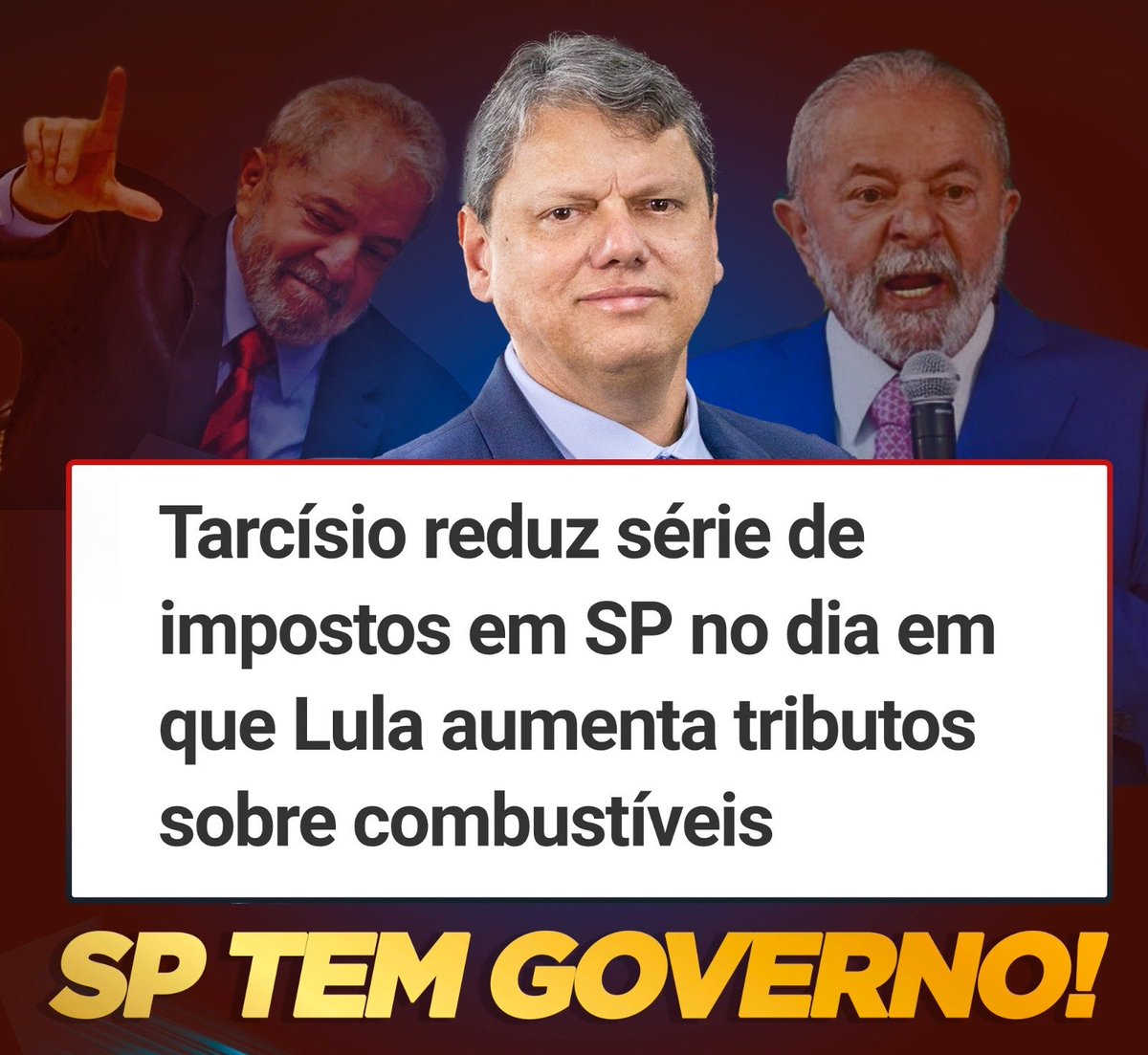 O Tarcísio só me surpreende positivamente.