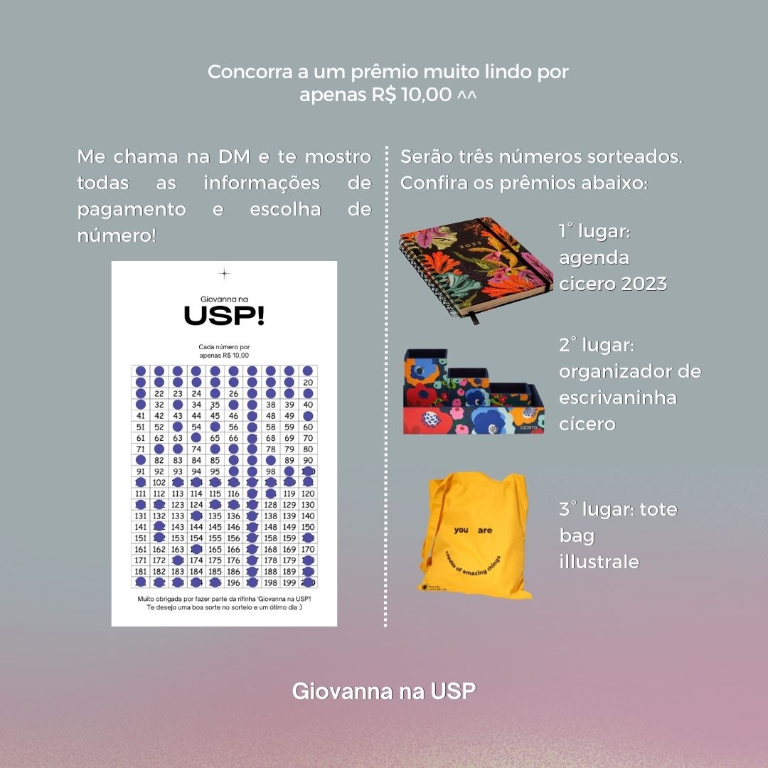 giodejes's tweet image. 🚨 URGENTE: ME AJUDE A ESTUDAR NA USP

Oi! Me chamo Giovanna e eu fui aprovada em R.I na USP, não tenho como arcar com as despesas iniciais e estou repostando a campanha das rifas que ficaram paradas. 
Preciso muito da ajuda de vocês! :)

[#studytwt #studytwtbr #collegetwt #sisu]