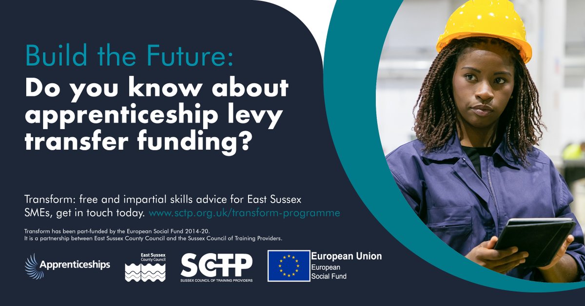 SCTP (@sctp_network) on Twitter photo SME’s in #EastSussex can access government support and levy funding to employ an apprentice. Speak to our knowledgeable Transform team today about your training needs.
sctp.org.uk/transform-prog… <a href="/EastSussexCC/">East Sussex County Council</a> #skills #training SME’s in #EastSussex can access government support and levy funding to employ an apprentice. Speak to our knowledgeable Transform team today about your training needs.
sctp.org.uk/transform-prog… <a href="/EastSussexCC/">East Sussex County Council</a> #skills #training