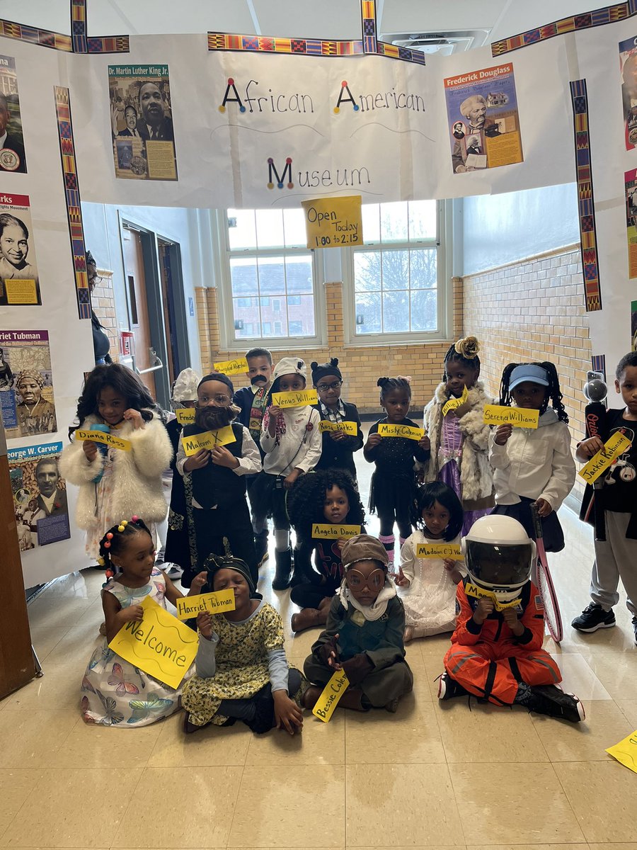 Historic122's tweet photo. Black History is 365 days a year! What a powerful culmination of the last day of BHM. ✊🏽Pre K hosted a Living BHM Museum-Wow! #ourscholarsloveithere #the122experiencecontinues @KingMark01 @BMDschoolsPRguy @SonjaSantelises @CollingtonEMS97 @BTWKnights @bettyeadams7 @NewPsalmist https://t.co/gatZZskFB9