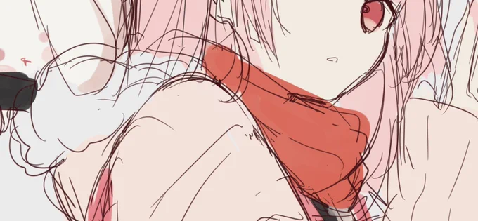 色合い的にも可愛いラフがかけそう 