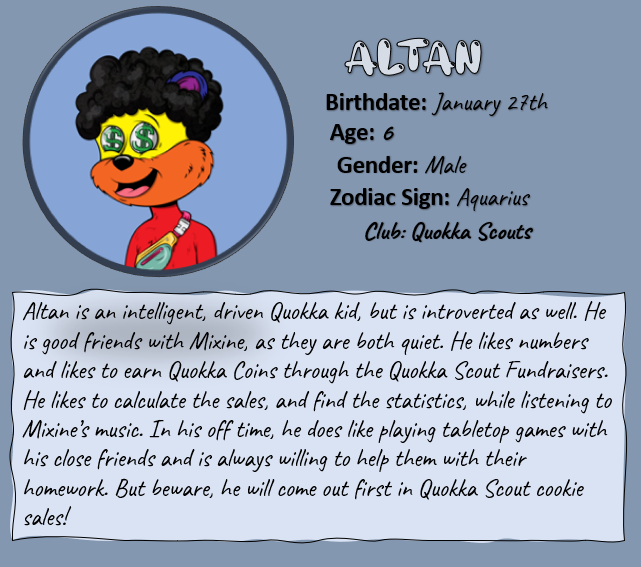 Meet Altan, who is ready and willing to help in #QuokkaScout cookie sales!! <a href="/TribeQuokka/">Tribe Quokka</a> #TribeQuokka #QuokkaKids