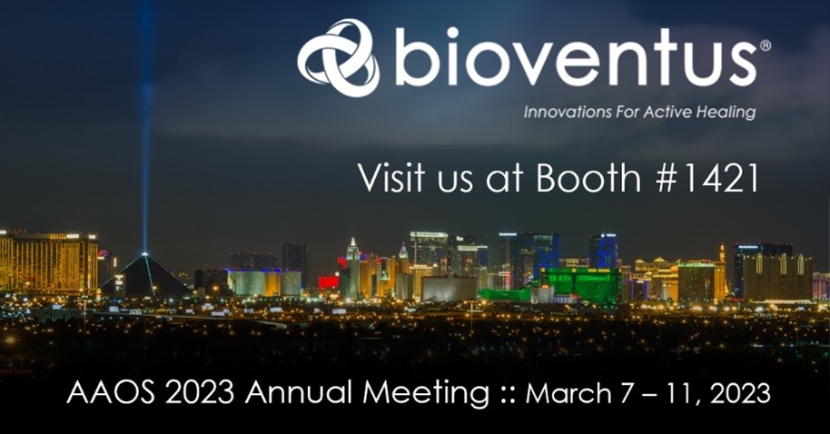 We’ll see you at the Academy of Orthopaedic Surgeons #AAOS2023 meeting in Las Vegas, March 7-11. Stop by Booth 1421 to learn about our pain treatments, restorative therapies, and spine procedural solutions. Bioventus.com 

#Orthopaedics #OrthopaedicSurgery