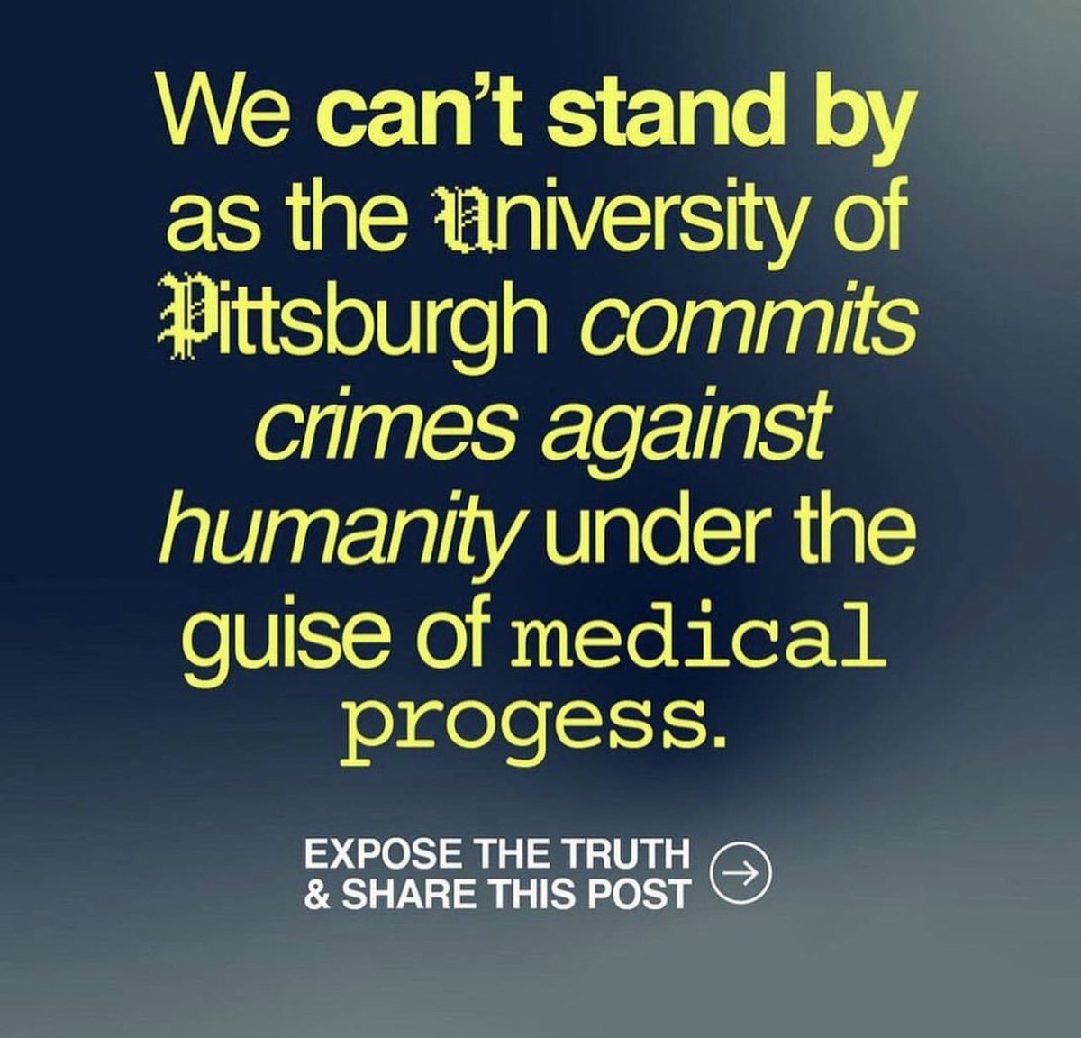 Thread #3 Share Everywhere #UniversityofPittsburgh #CrimesAgainsHumanity