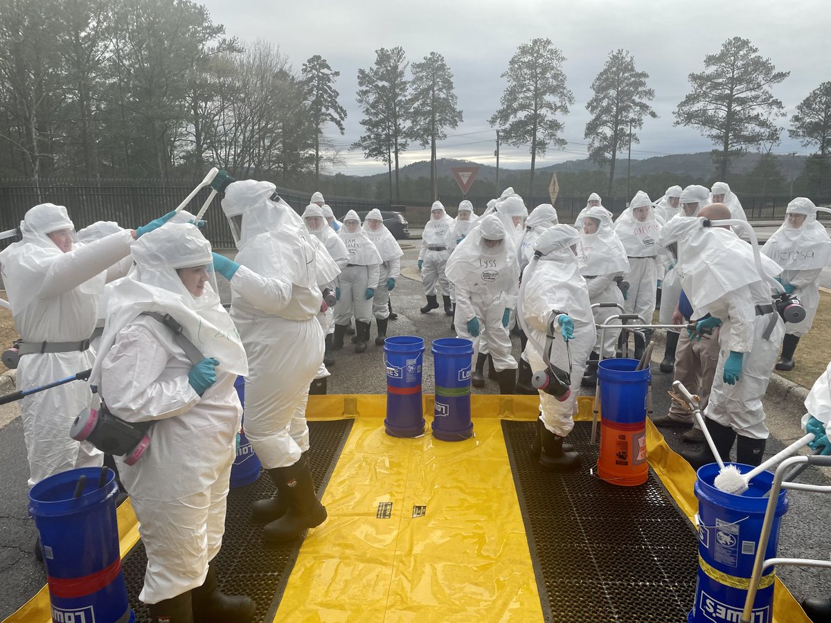 AUG_nursing's tweet photo. Our BSN students have the opportunity to practice nursing skills in full PPE on simulated infectious patients at the Noble Training Facility at the Center for Domestic Preparedness in Anniston, AL.
#JagNation #futurenurses #opportunitylikenoother #fema #disasterpreparedness https://t.co/CLvbVxwUIK