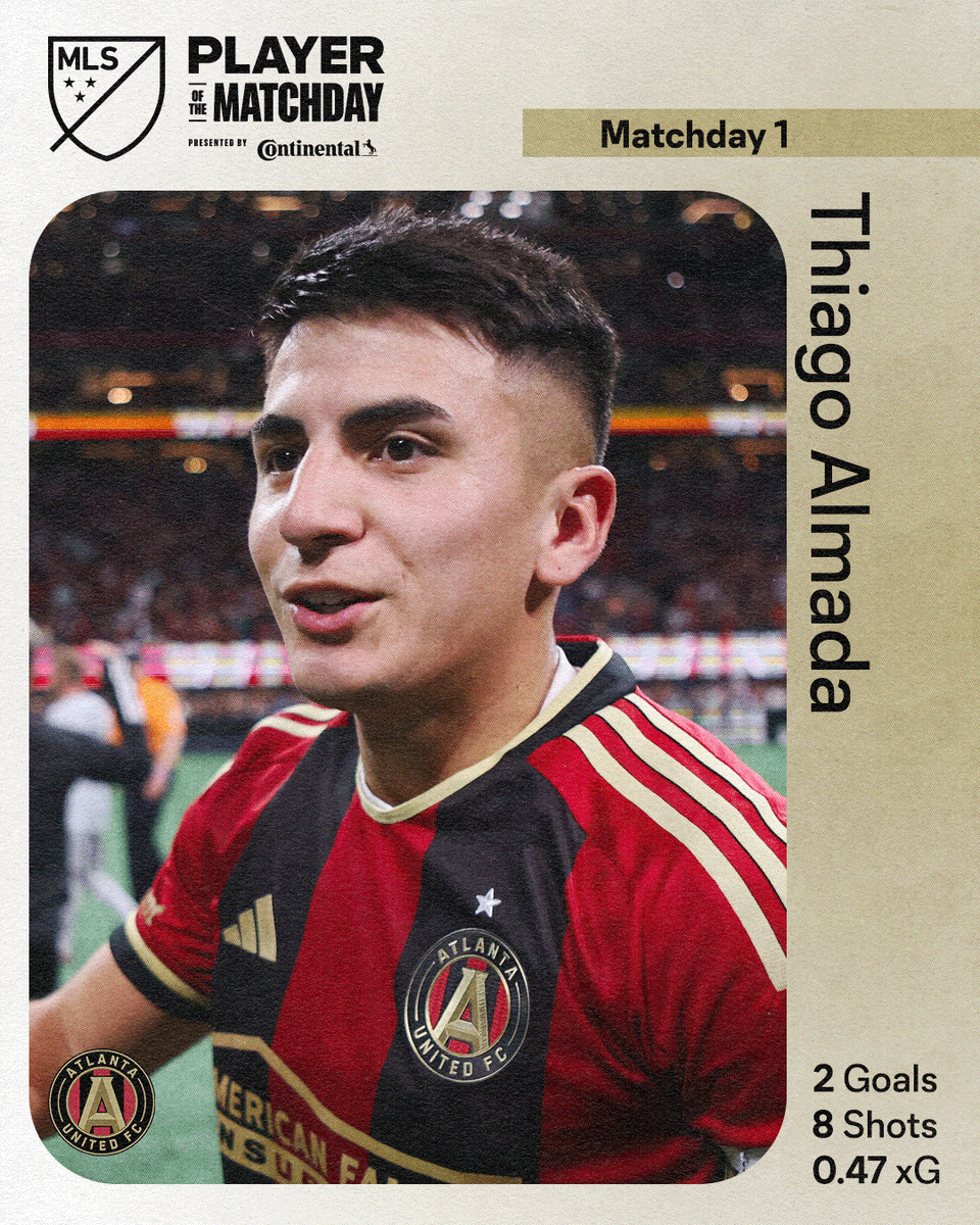 MLS's tweet photo. Put the team on his back. 🌟

Thiago Almada is your Player of the Matchday. 👏 https://t.co/6Frp72uEJk