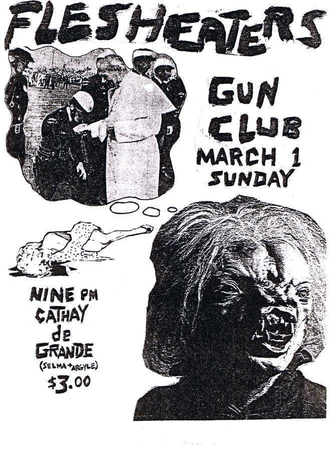 deathrockdotcom's tweet image. On this day in 1981: Flesheaters, Gunclub @ Cathay De Grand, Los Angeles
#vintagepunkflyers #cathaydegrande #deathrock #californiadeathrock