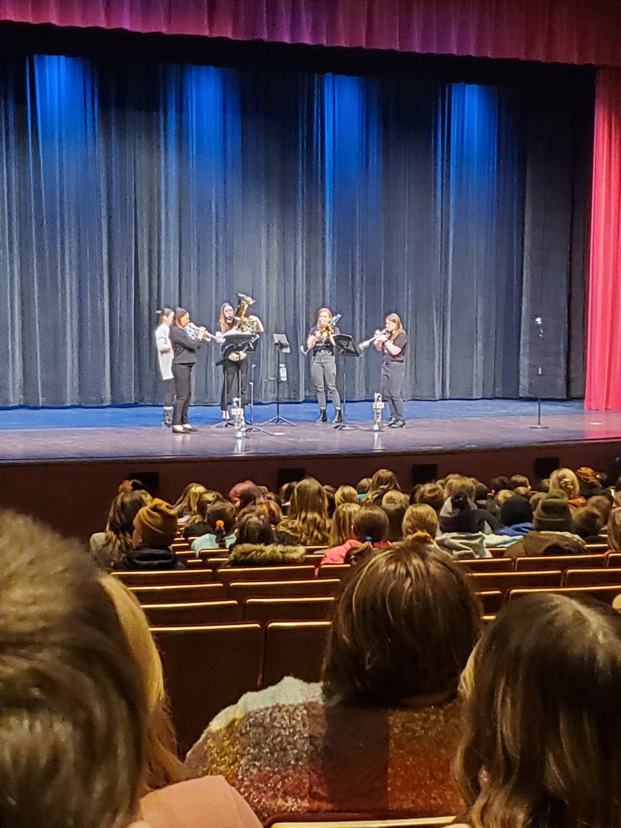 Mr. Wade Rozell and Mrs. Jessica Cihak took the 5th graders to Aberdeen to attend the Seraph Brass Community Outreach Concert.  They learned all about all of the brass instruments and listened to some great music.