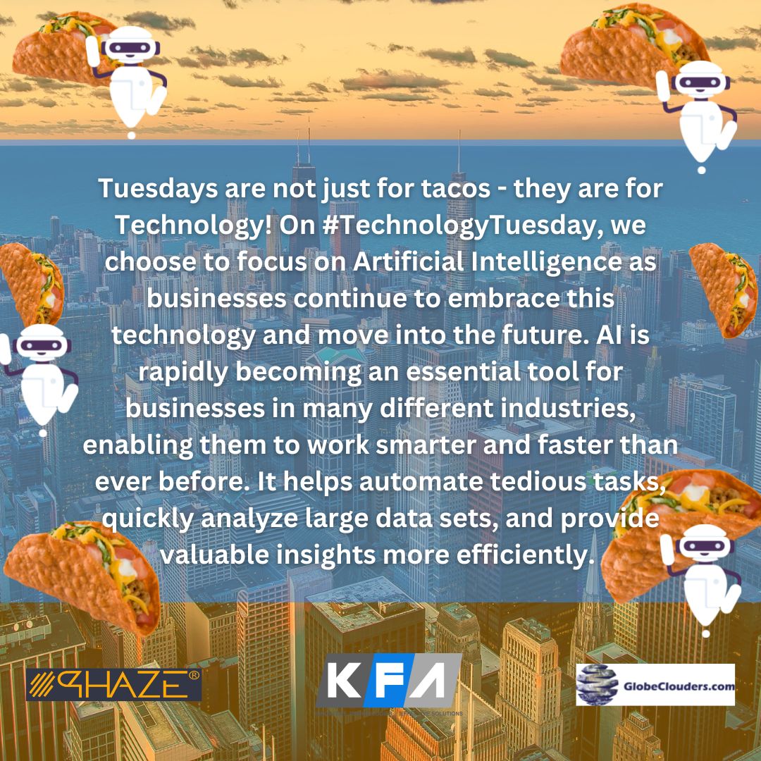 GregKfa's tweet image. Here at KFA, Tuesdays are not just for tacos - they are for Technology!  #TechTuesday #AI #TacoTuesday #21stcentury