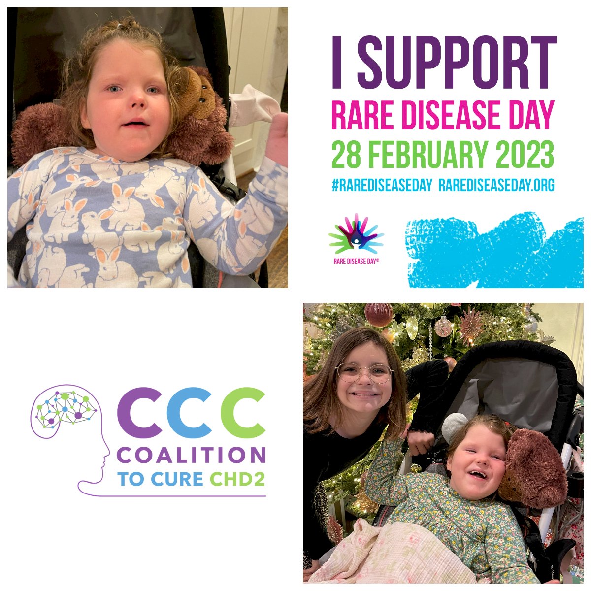 It's Rare Disease Day! Emma is one of two patients in the world with Chaserr. Every person deserves the right to a diagnosis and eventually a cure - this requires more whole genome sequencing, more science, patience and some faith. <a href="/curechd2/">Coalition to Cure CHD2</a> #rarediseaseday #chaserr