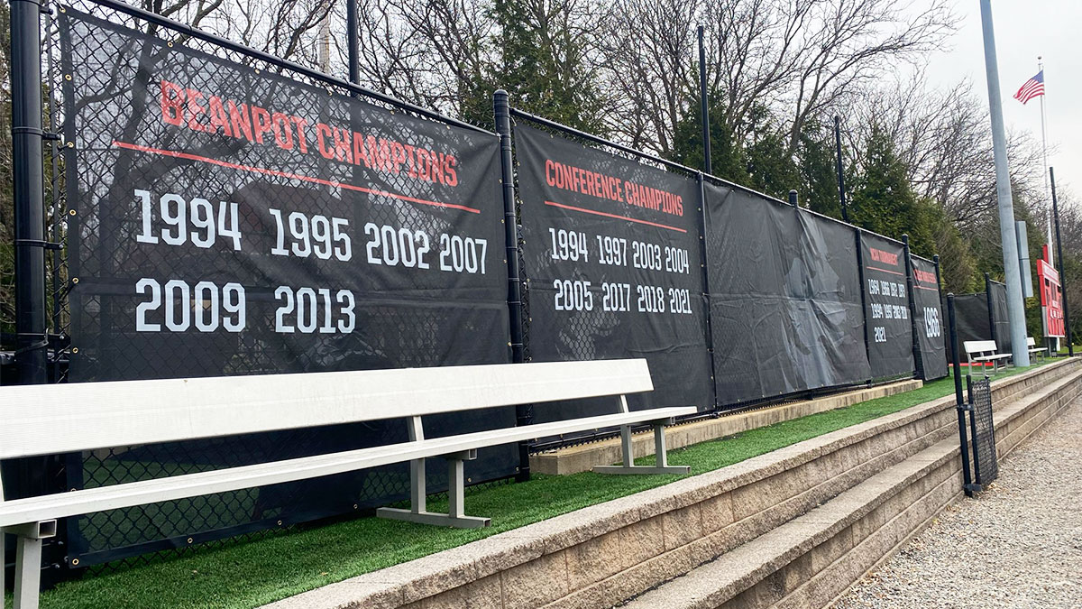 OnDeckSports's tweet photo. Check out @GoNUbaseball's new addition to their field! 🐺

Personalize your own field by ordering a custom windscreen today!! 

Shop now:  https://t.co/QINrvFxek4 https://t.co/pF2h1rs740