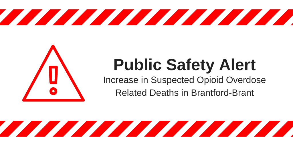 GrandEriePH's tweet photo. Health Unit Release - Public Safety Alert: Increase in Suspected Opioid Overdose Related Deaths in Brantford-Brant 
For more information, please visit https://t.co/EpamL9rpit.
#Brantford #Brant 
@CityofBrantford @BrantCommunity @BrantfordPolice @StLeonardsCS @Brant_FACS https://t.co/EVoclefYAd