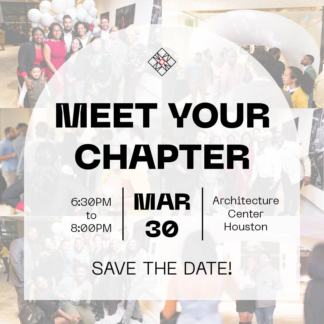 NOMA_Houston's tweet photo. DATE CHANGE 📣❗️

Meet your chapter at our first general body meeting of the year! We look forward to having you get involved and join a committee or two!!

Date: March 30, 2023
Time: 6:30-8PM 
Location: Architecture Center Houston
902 Commerce St, Houston, TX 77002

Link in Bio! https://t.co/h3IwxqjW8v