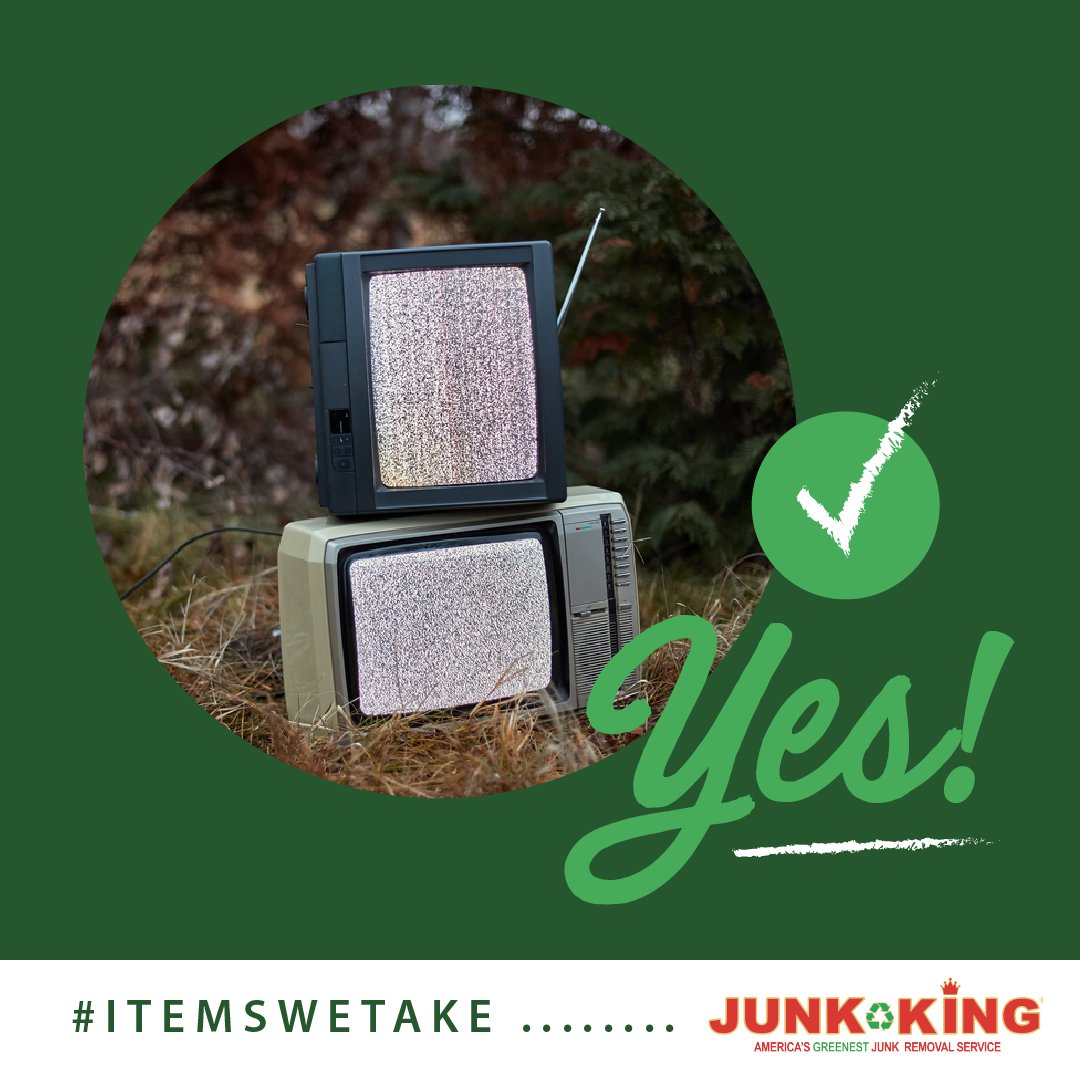 JunkRhodeIsland's tweet photo. That old CRT TV in your basement? We’ll take it and dispose of it safely and efficiently. #WhatWeTake #Junkking https://t.co/CXUXZm144J