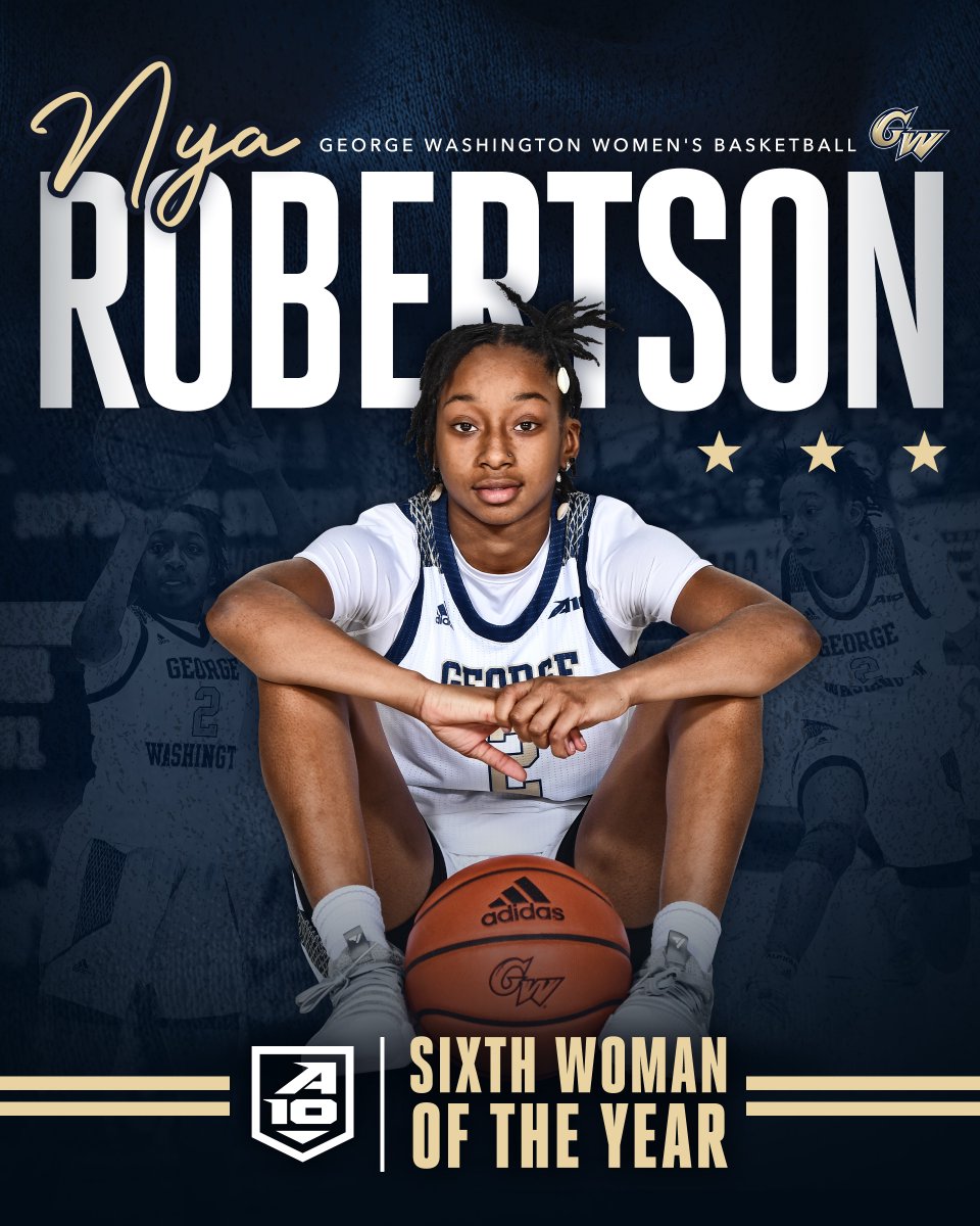 GW_WBB's tweet photo. 𝐀-𝟏𝟎 𝐒𝐢𝐱𝐭𝐡 𝐖𝐨𝐦𝐚𝐧 𝐨𝐟 𝐭𝐡𝐞 𝐘𝐞𝐚𝐫: @ballernya2❗️

#RaiseHigh https://t.co/xQMnupAk5p