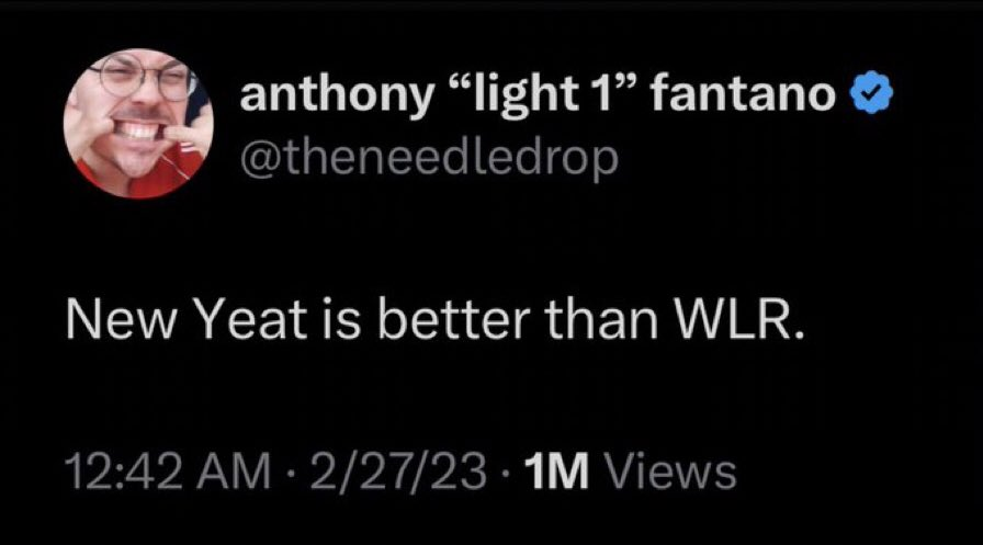 Kurrco's tweet photo. Anthony Fantano rates Yeat's "AftërLyfe" a light 7, which puts the album above Playboi Carti's "Whole Lotta Red"

Thoughts? 🤔 https://t.co/lhELRQR4qB
