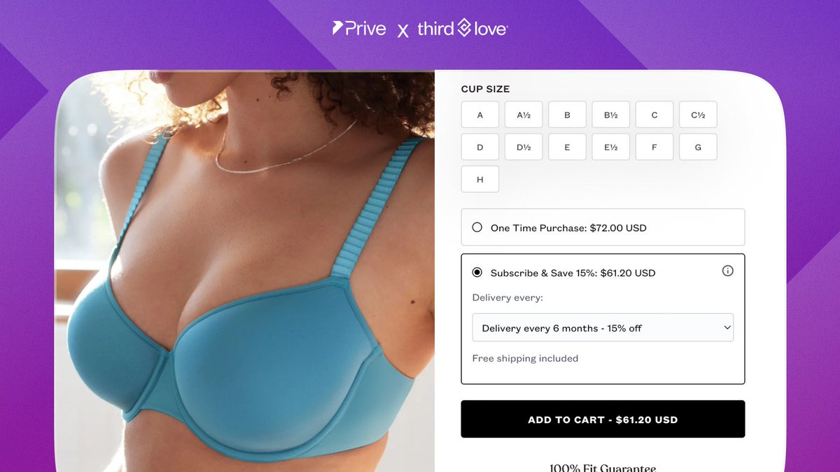 The Prive team is excited to announce one of our newest customers:

ThirdLove!

ThirdLove is a female-founded, women’s lifestyle brand that offers elevated essentials including bras, underwear, loungewear, and more, all designed by women, for women.