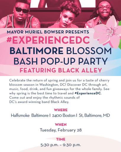 falcicchio's tweet image. If you’re in, near or can get to Baltimore this evening, come #ExperienceDC 🌸🌸🌸