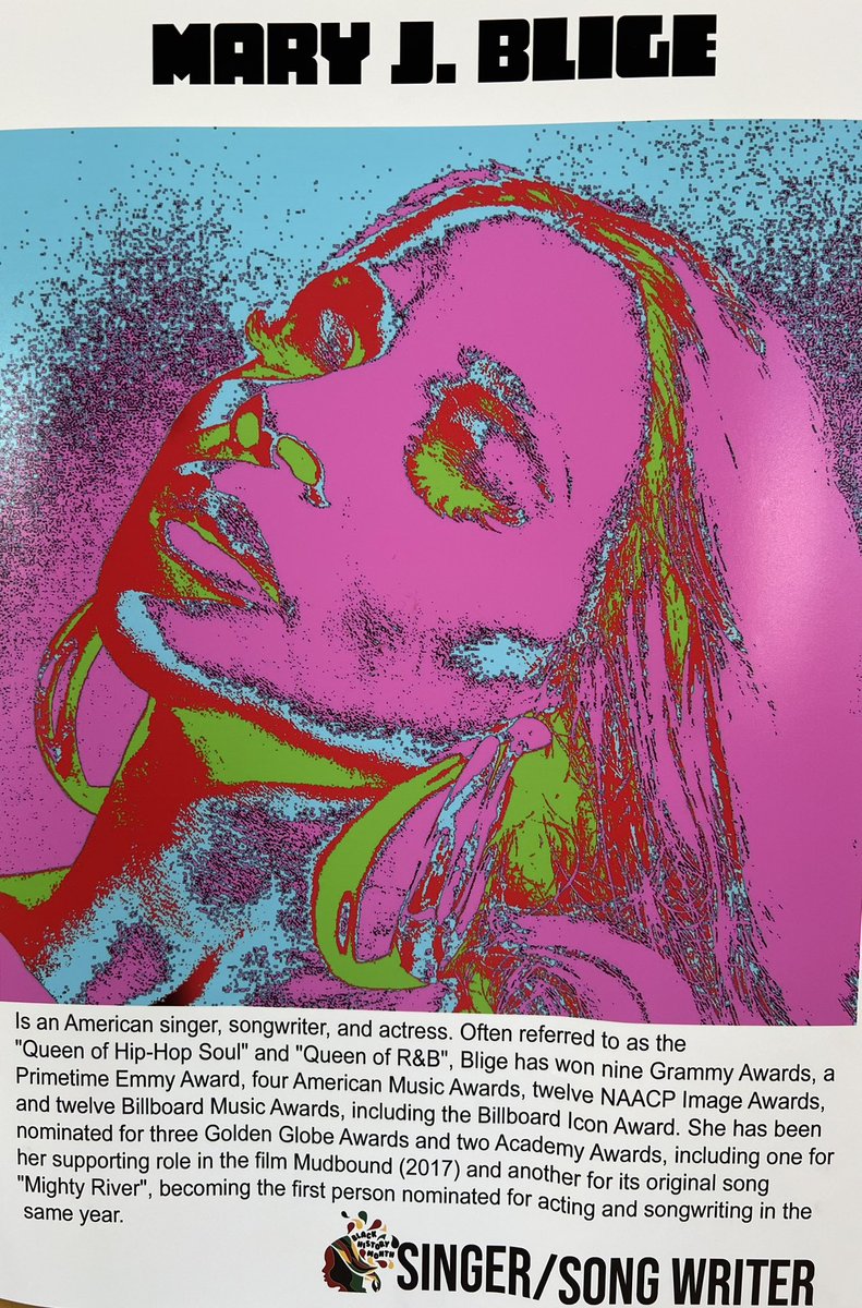 jupiter_high's tweet photo. A huge thank you to @JupiterHigh_Art for creating amazing #PopArt posters celebrating #blackhistorymonth2023  @ Jupiter High!! #OneTribe https://t.co/ovinbqNFKg