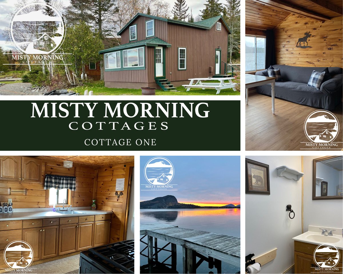 Wanna get away to #MooseheadLake? 

Cottage One sleeps up to 8 guests (including adults and children). It is dog-friendly (2 max) with approval. 

Find out more and book online at mistymorningcottages.com  

#MistyMorningCottages #Moosehead #DestinationMooseheadLake #Maine.  .