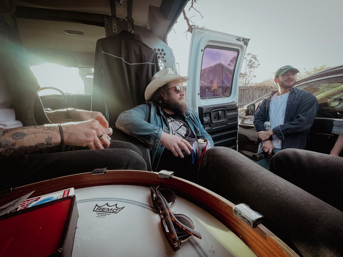 We had a fun photo shoot with <a href="/axelmikiel/">Axel Mikiel</a> yesterday. This is us hangin by the van before soundcheck probably talkin about taking over the world.