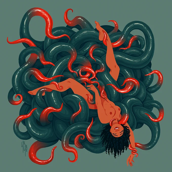 Forgot to post the final Monster Lovers palette trio piece! Where are my tentacle appreciators at?  