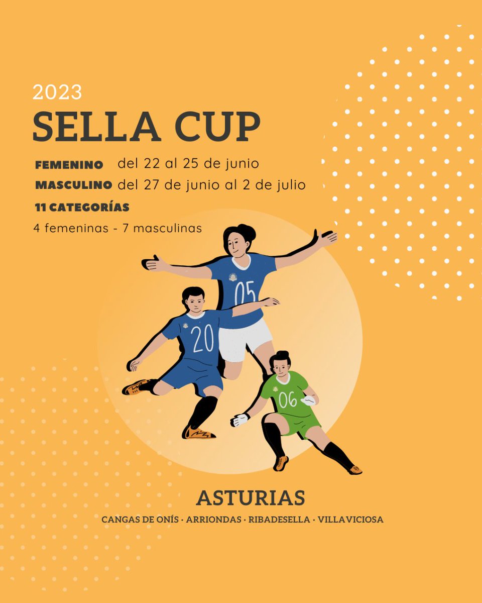 #SellaCup2023 ⚽️ ➡️ 11 Categorías 👇
💥 4 Categorías femeninas.
💥 7 Categorías masculinas.
El torneo perfecto para poner el broche de oro a la temporada. 😎

En los próximos días estrenamos web, ¡y abriremos inscripciones! 🤩 ¡No nos perdáis de vista! 👀
