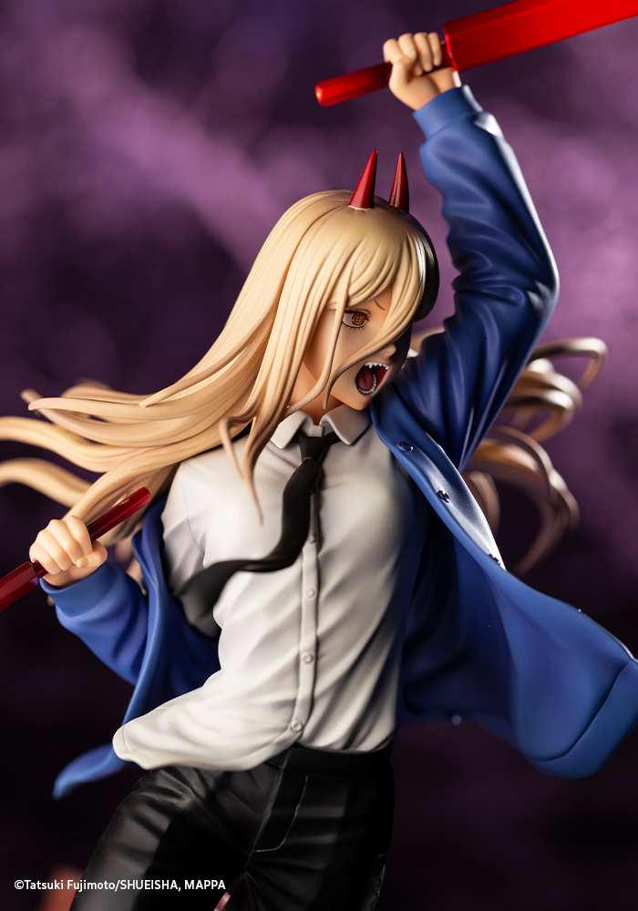 dragonnovelties's tweet photo. Denji, just sit back. And tell the story of how this hero is born. Crashing in to save the day Power - from Chainsaw Man.

Title: CHAINSAW MAN ARTFX J POWER
Character: Power
Sculptor: RESTORE
Manufacturer: Kotobukiya 
Scale: 1/8th 
Release: September '23 https://t.co/8jAaZwX2vx