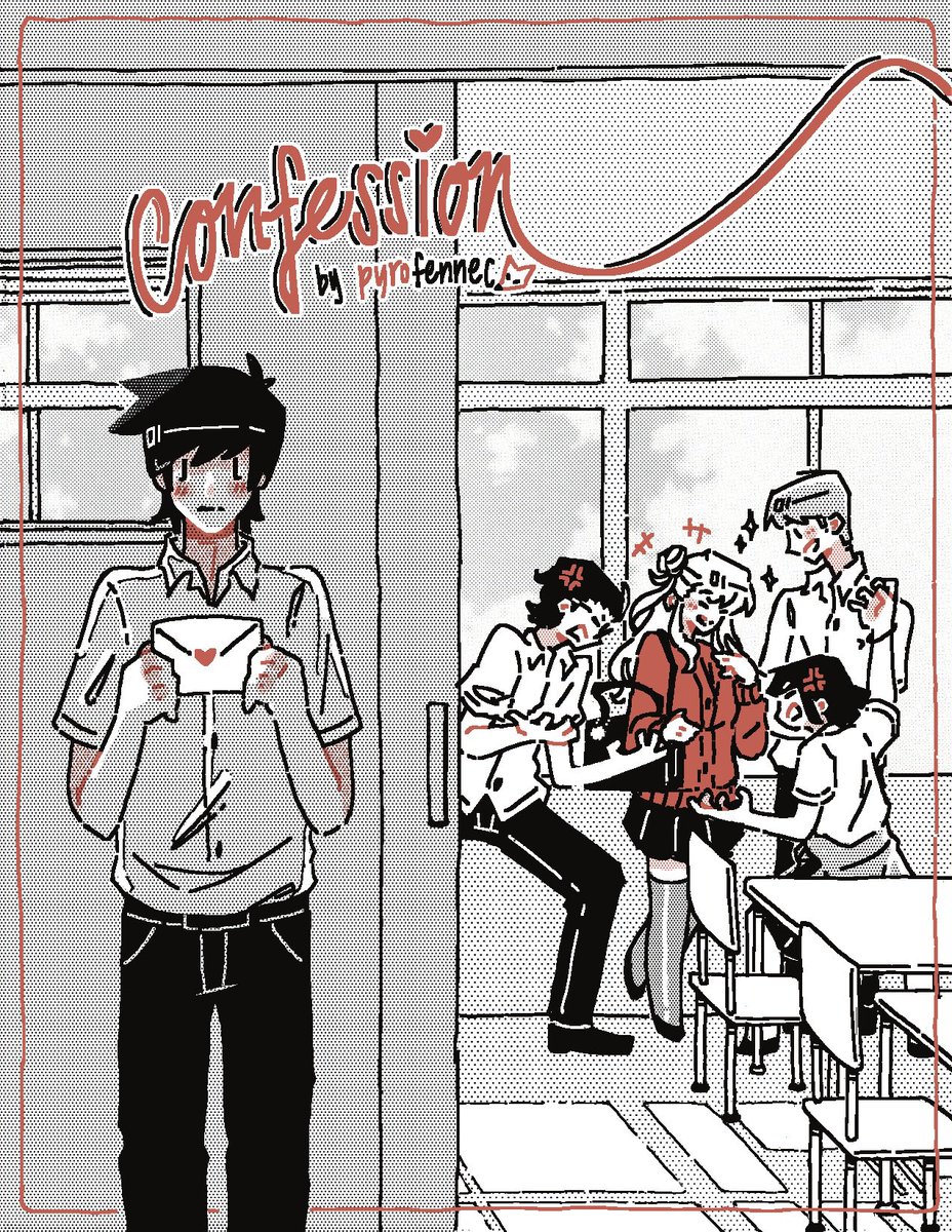 Confession [1/6] 

Here is the front and back cover of my mini zine comic! Im gonna post a page a day for the next 6 days so stay tuned!
#originalcharacter #manga #zine 