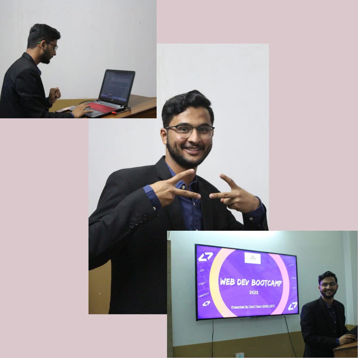 dscuett's tweet photo. Web Development Bootcamp 2k23 - Module 01: <HTML>

We hope you enjoyed today's module.
Here are some glimpses from the event!

#GDSC #GDSCLead #Community #Flutter #Google #googledeveloperstudntclubs #googledevelopers #googledevelopersgroup #dsc #dscuett #webdevbootcamp https://t.co/lXyCYCcy44