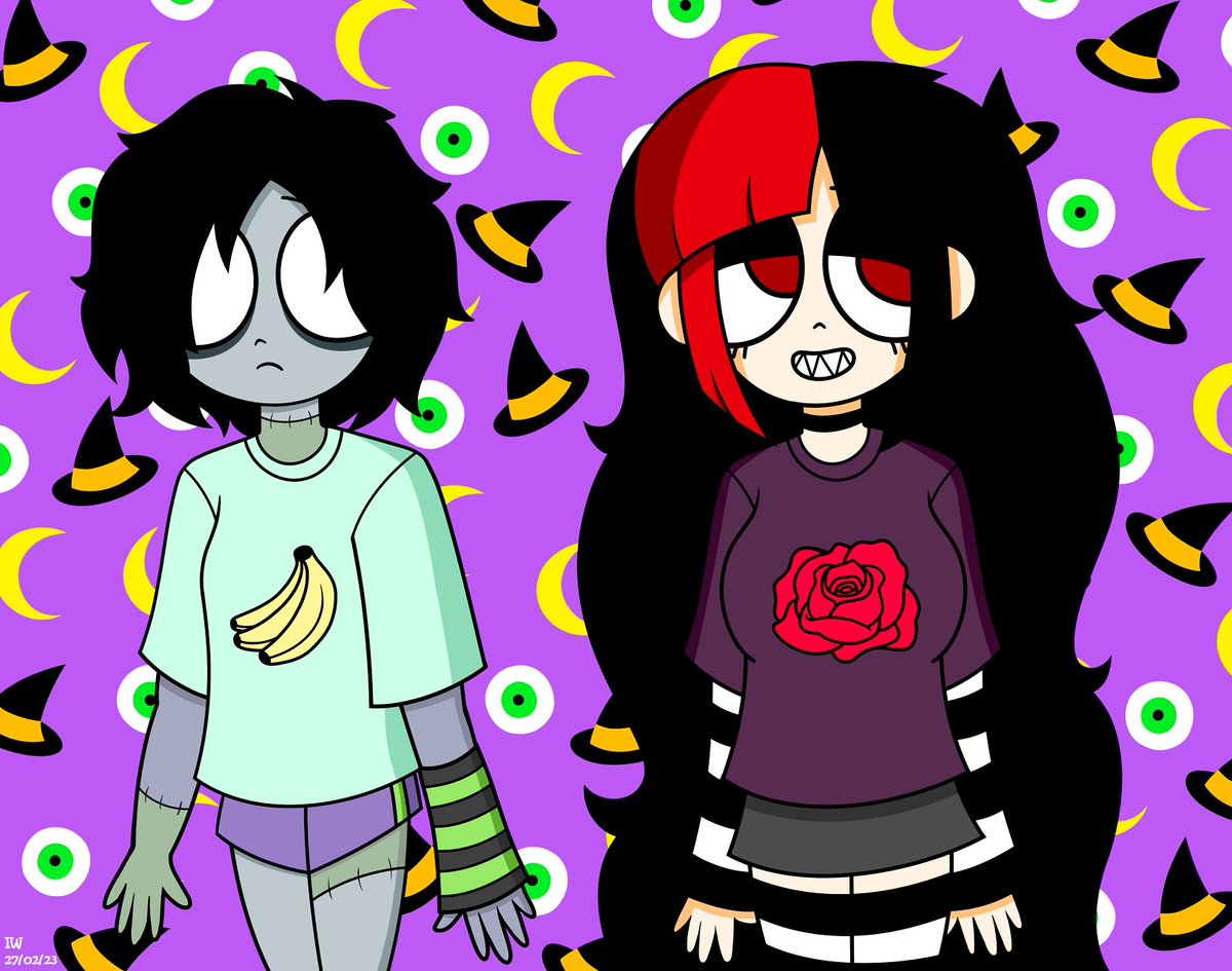Ingagner's tweet photo. Zombie n Witch #AnaFuria #BebeFuria #OCs #OriginalCharacters #MyArt #IWART https://t.co/lLp34yFZmc