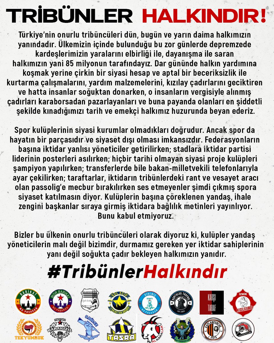 #TribünlerHalkındır
#DeplasmanımaDokunma