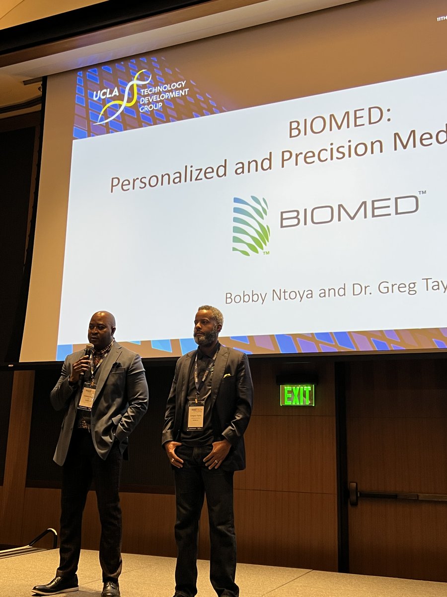 USC Startup Biomed giving a pitch about their company at the <a href="/UCLATDG/">UCLA TDG</a> 11th Annual #MedTech Partnering Conference!