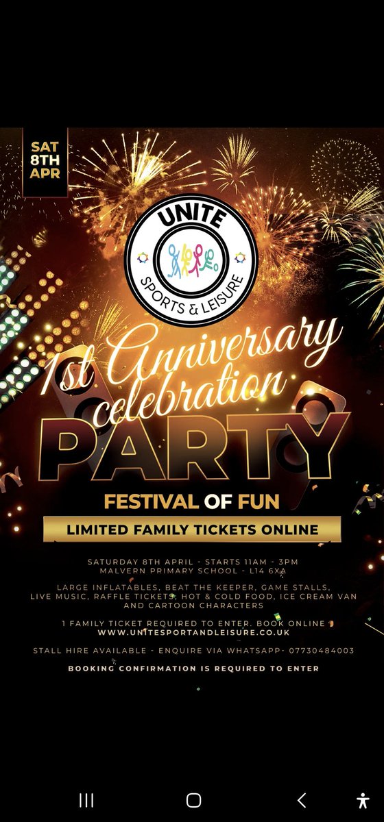 UNITE_SportAndLeisure (@unite_sandl) on Twitter photo A huge thank you to <a href="/Justiceforadam3/">ADAM - Achieving Dreams And Memories</a> for sponsoring our event at Easter!
You have 1 month left of purchasing your family ticket at the reduced price of £10!
Unitesportandleisure.co.uk
<a href="/malvernprimary/">Malvern Primary School</a> A huge thank you to <a href="/Justiceforadam3/">ADAM - Achieving Dreams And Memories</a> for sponsoring our event at Easter!
You have 1 month left of purchasing your family ticket at the reduced price of £10!
Unitesportandleisure.co.uk
<a href="/malvernprimary/">Malvern Primary School</a>