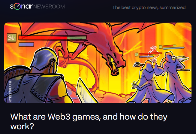 Web3 games are the next generation of online gaming that use blockchain technology to create decentralized, player-owned virtual worlds.

Read more about #Web3 games, and how do they work.
sonar.studio/newsroom/23863…

#DeFi #Gaming