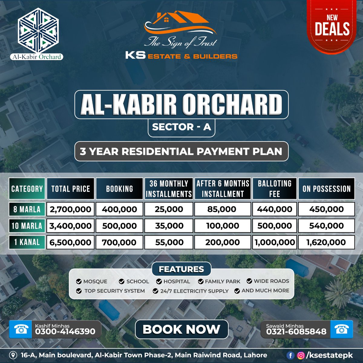 Limited plots available, rush for booking your own one.
0300-4146390 
0321-6085848 
#lahoreproperty #investment #easyinstallments #KSEstate #pakistanpropertydealers #realestate #olxpakistan l #afordable #SAGardens #SmartCityLahore #alkabirdevelopers #KSEstateBuilders