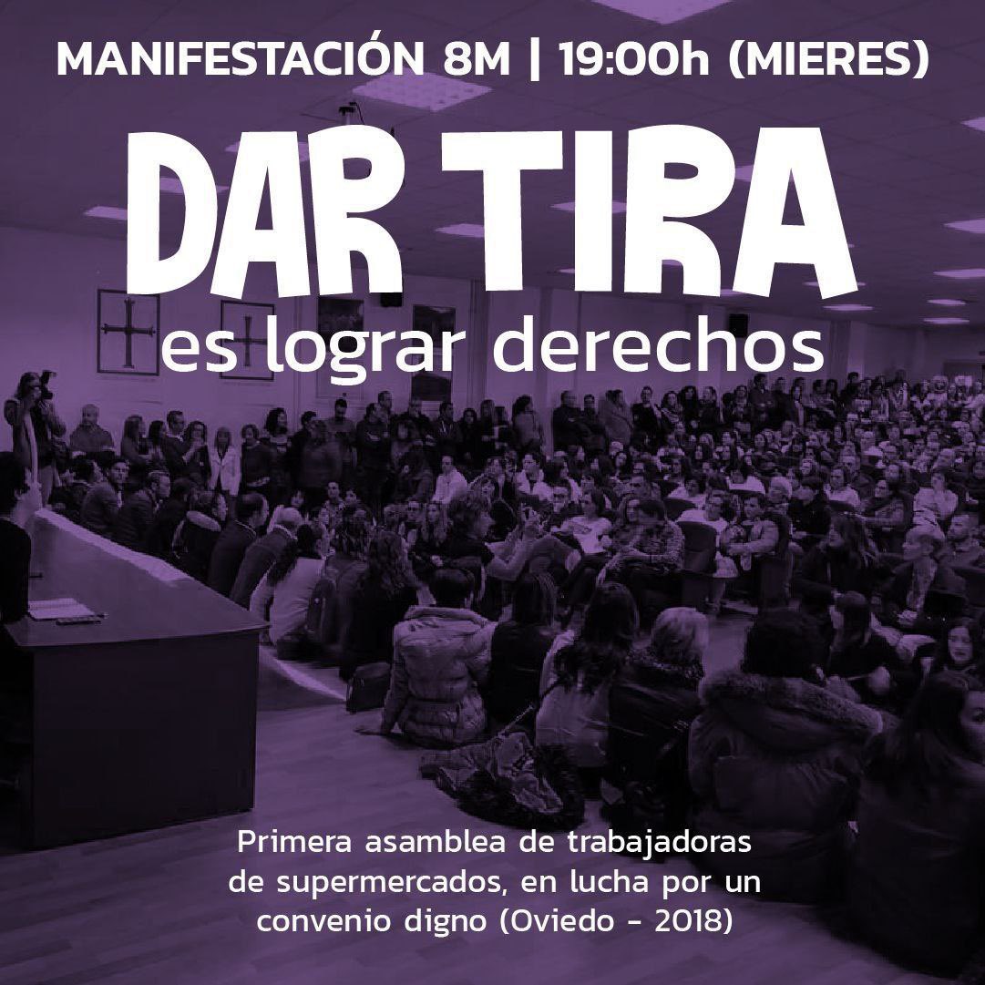 Asturies8M's tweet photo. 🟪  Dar tira ye amar, compartir y apoyar... como las compañeras de esta imagen, ejemplo de lucha. // Ellas construyeron feminismo, ahora nos toca a nosotras ➡️ El 8M damos tira en Mieres 💜✊🏼 #compañeradametira #8M2023 https://t.co/krfpf3v5OC