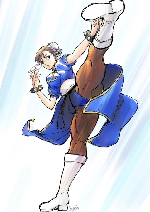 春麗だけは3年連続で描いてる。21年のは描き上げた当時から失敗だなーと思ってるから比較対象としてはあんまりだけど同じキャラで絵の変遷が見られるのは面白いね。←2021                  2022→ 