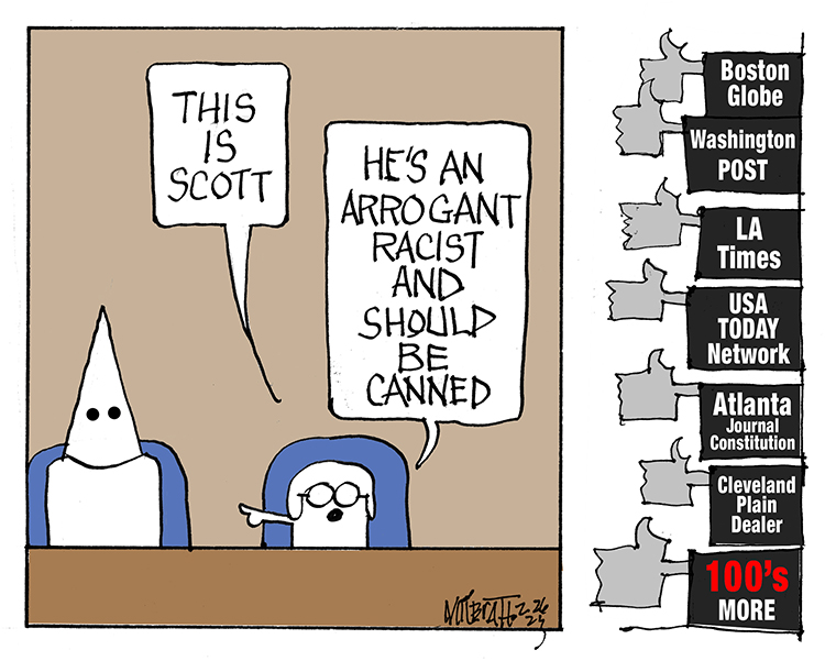 ablueview's tweet photo. Scott Adams cancels Dilbert and *lots*of cartoonists react
🧵4/4 #DilbertIsARacist #DilbertIsDone #WhiteSupremacy #Racism #ElonMusk #BlackLivesMatter #ABlueView https://t.co/dCD77CNjLk