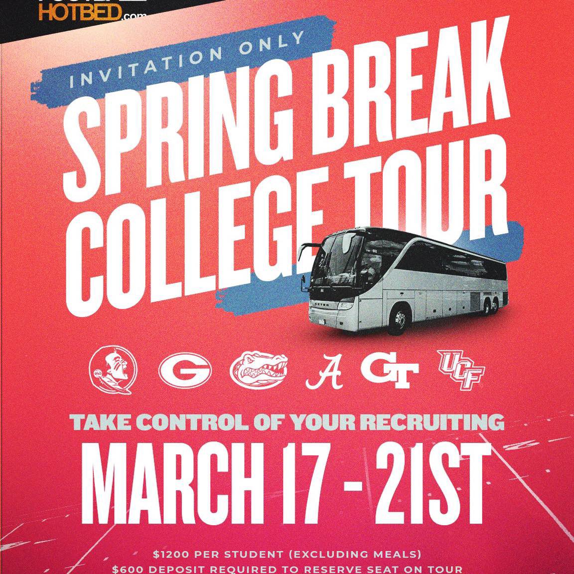 FootballHotbed's tweet image. Only 3 weeks remain. #SpringBreakTour