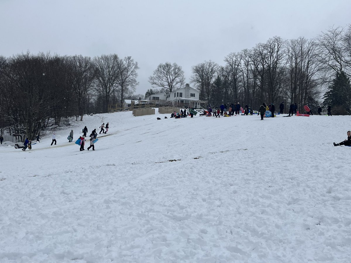 Snow day in Mahopac!! Sledding and playing on the hill at Lakeview.