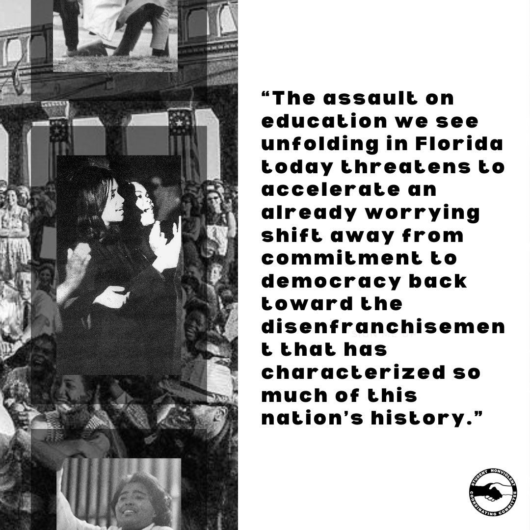 “The assault on education we see unfolding in Florida today threatens to accelerate an already worrying shift away from commitment to democracy back toward the disenfranchisement that has characterized so much of this nation’s history.”