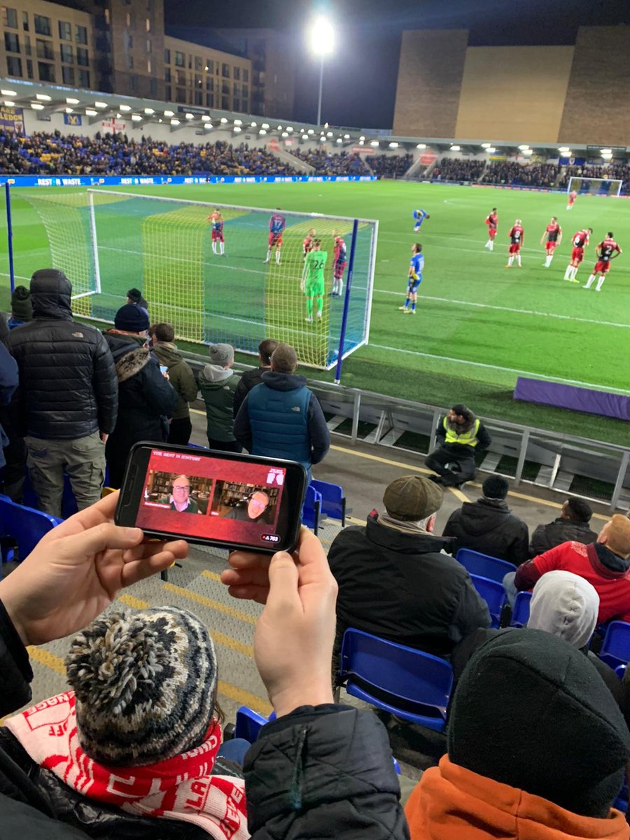 Spotted at Plough Lane tonight! 

The Rest is History live 🤝  AFC Wimbledon vs Stevenage.
