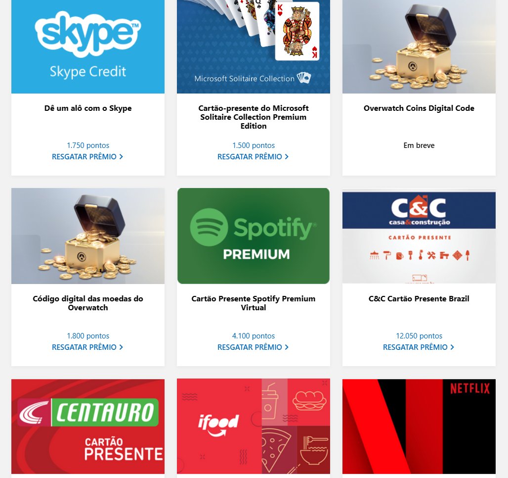 NillRenan's tweet image. Noticia boa pessoal
hoje retornou no Microsoft Rewards as moedas do Overwatch
sinal que em breve o Shoptime deve retornar, pra alegria de geral
e/ou um indício que podem estar chegando outros cartões
seria maravilhoso um cartão da Amazon, pra galera💵

#microsoftrewards #Xbox