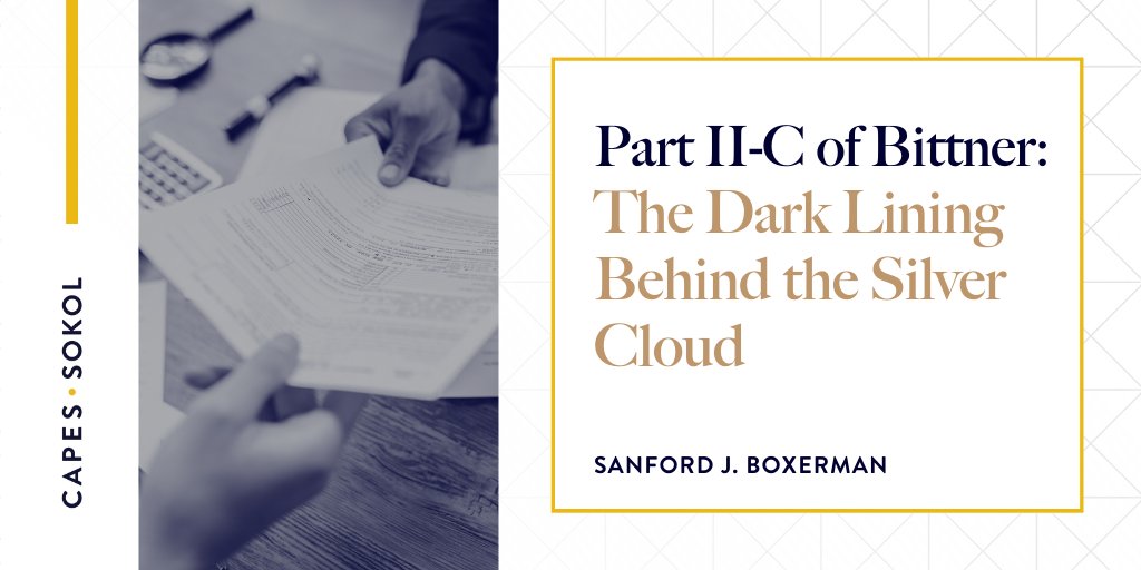 CapesSokol's tweet photo. In a new #blog post, shareholder Sanford J. Boxerman discusses the disturbing implications of the Court’s reaction to Justice Gorsuch’s rule-of-lenity discussion in Bittner v. United States. Read here: https://t.co/4meoG0ijeO #FBAR #SupremeCourt https://t.co/N8CuCZGMr6