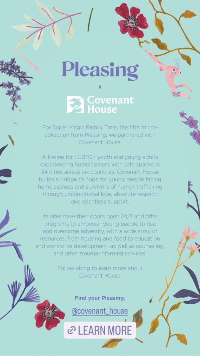 pleasingbyharry's tweet image. Pleasing via instagram stories sharing info about their partnership with @CovenantHouse