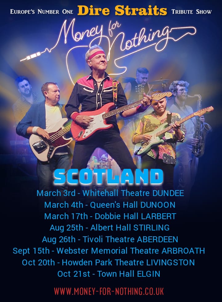 MONEY4NOTHINGuk's tweet image. #Scotland it's time to #solidrock!! Night of #DireStraits see you there!
@DireStraits77 @gr8musicvenues #theatre 
March 3rd
@TheWhitehall #Dundee
March 4th
@LiveArgyll #queenshall #Dunoon
March 17th
#DobbieHall #Larbert
Plus more!!