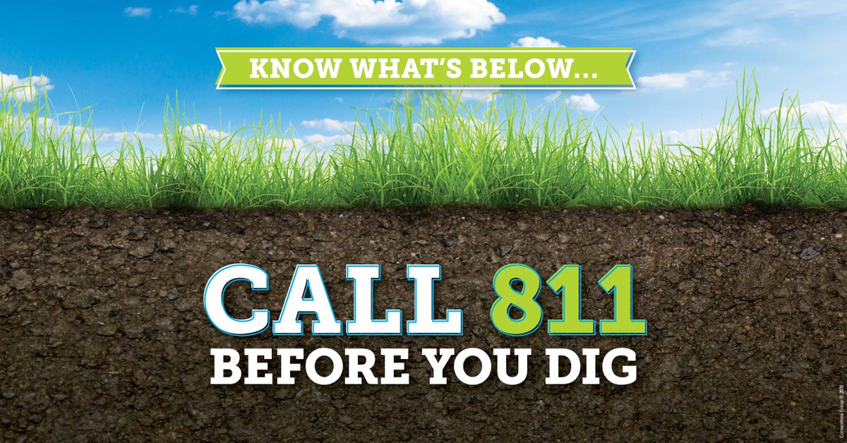 As the warmer weather approaches be sure and call Julie before you dig! @JULIE1call