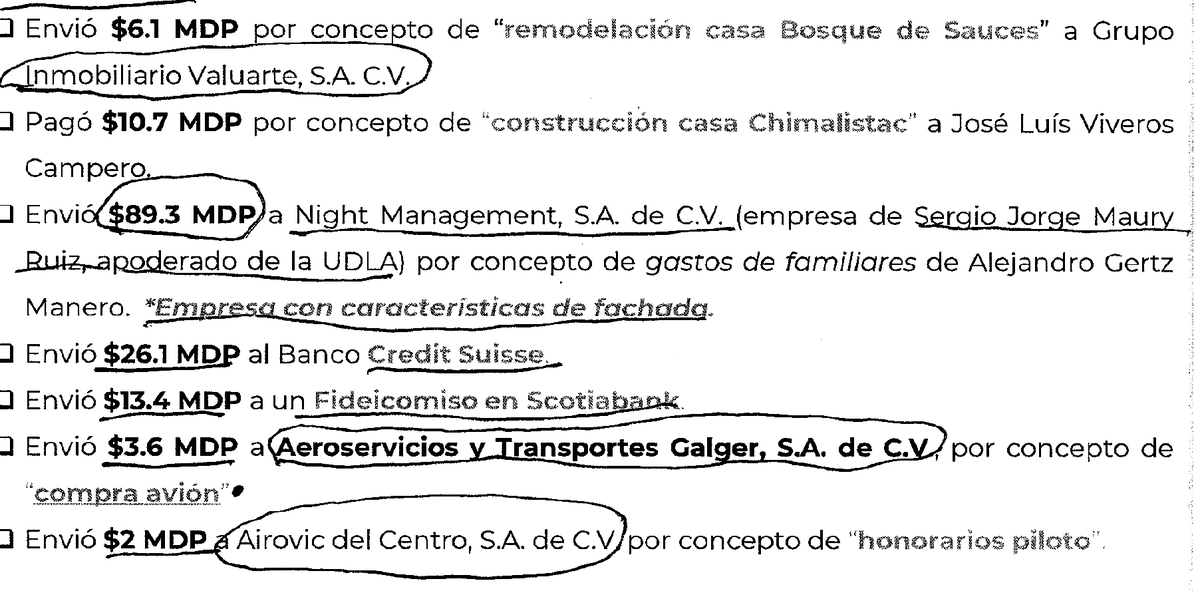 Sigamos analizando algunas de las transferencias de Gertz. 

$1 millón de dólares de Suiza. 
$1 millón quinientos mil dólares, Scotiabank.
$990.000 dólares  por "Venta de acciones" 
$1.2 MDP Bank of America. 

#GertzManeroNoSeToca