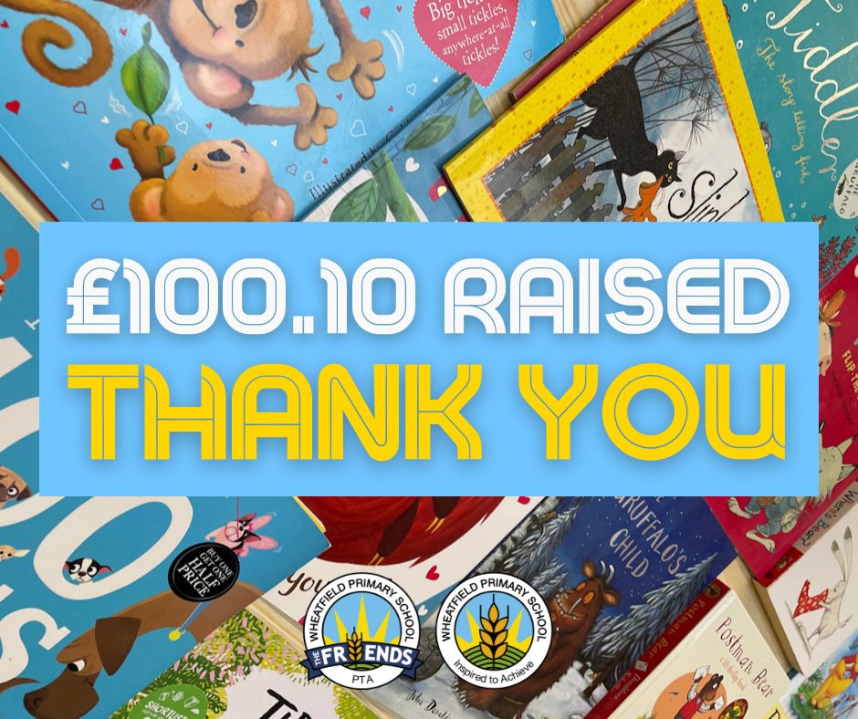 Thanks to everyone who came to our second hand book sale tonight - you helped raise a whopping £100.10! Thank you! #Wheatfield #BradleyStoke